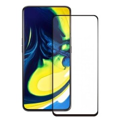 Προστατευτικό τζαμάκι Tempered glass With Frame Samsung A80 FRAME Μαύρο / Διάφανο