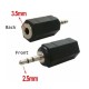 Powertech αντάπτορας 2.5mm σε 3.5mm CAB-J014, 5τμχ Μαύρο