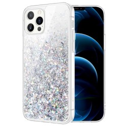 Back Case Liquid Sparkle TPU iPhone 12 / 12 Pro 6.1 Ασημί Back Case Liquid Sparkle TPU iPhone 12 / 12 Pro 6.1 Ασημί