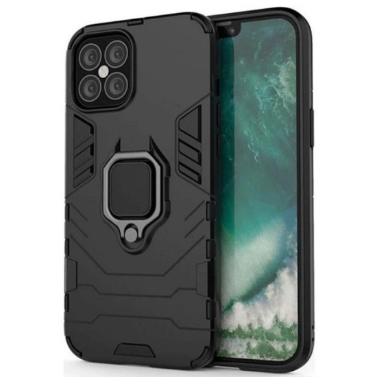 Back Case Survival RIng iPhone 12 / iPhone 12 Pro 6,1' Μαύρο