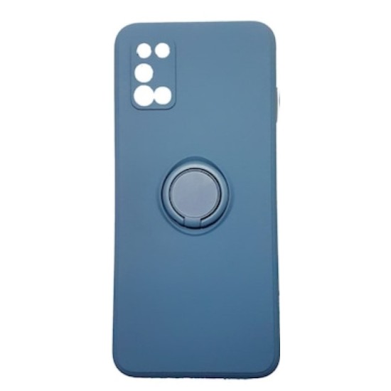 Back Case Silicon Ring Samsung A02S Σκούρο Μπλε
