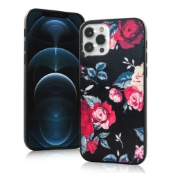Back Case Flowers iPhone 12 Pro Max 6,7' Μαύρο