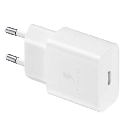 Samsung USB wall charger Type C 15W PD AFC + USB cable Type C EP-T1510XWEGEU Λευκό