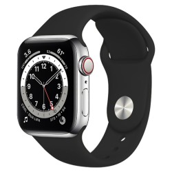 Rockrose band σιλικόνης Rough Jade για Apple Watch 42/44mm, Μαύρο