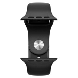 Rockrose band σιλικόνης Rough Jade για Apple Watch 42/44mm, Μαύρο