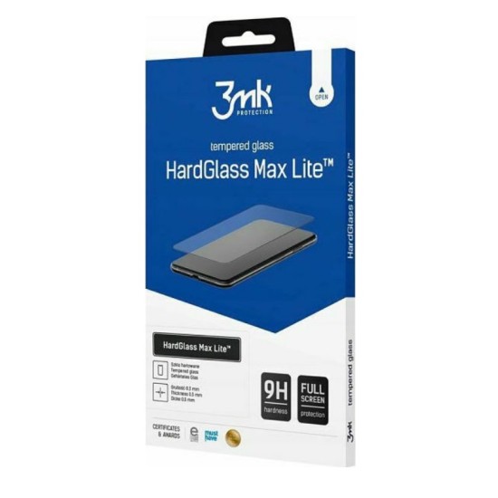 3MK HARD GLASS MAX LITE FULL FACE IPHONE 13 PRO MAX Black Tempered Glass