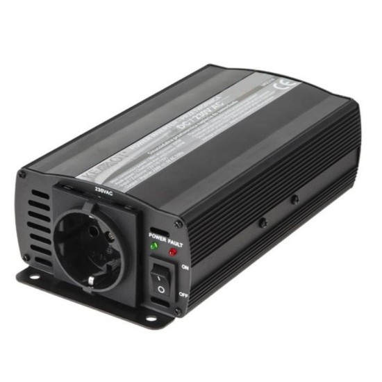 Kemot Inverter αυτοκινήτου URZ3162, 12V σε 230V, 500W Μαύρο