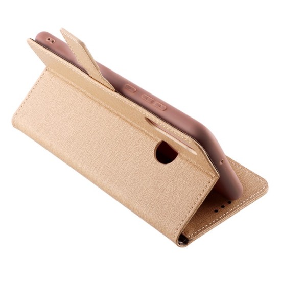 Volte-Tel Θήκη Samsung A21 A215 6.5" Allure Book Magnet Stand Clip Χρυσό