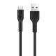 Καλώδιο σύνδεσης Hoco U31 Benay Braided με Νάυλον Κορδόνι USB σε USB-C 2.4A Μαύρο 1,2m