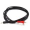 Powertech καλώδιο 2x RCA Male σε Jack 3,5mm Male, 1.5m Μαύρο