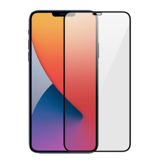 Προστατευτικό τζαμάκι Tempered glass DeTech, για iPhone 12 Pro Max, 5D Full Glue, 0.3mm, Μαύρο