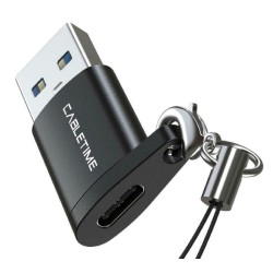 Cabletime αντάπτορας USB 3.0 σε USB Type-C AMCF, 2.1A, 0.1m, Μαύρο Cabletime αντάπτορας USB 3.0 σε USB Type-C AMCF, 2.1A, 0.1m, Μαύρο