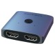 Cabletime HDMI 2.0 Switch CTHS4K, με κουμπί, 2 In 1, 4K, Γκρι