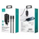Usams φορτιστής τοίχου MTXLOGTC01 Gan με καλώδιο, 3xUSB, 65W, Μαύρο