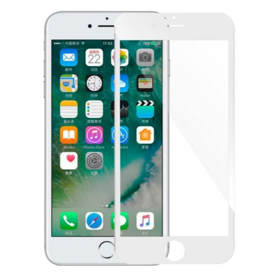 Screen Protector Mocoson Polymer Nano Ceramic, Full 5D, iPhone 7 / 8, SE (2020) Άσπρο