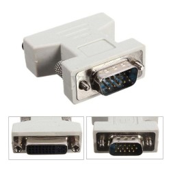 Powertech Adapter VGA 15pIn male σε DVI-I 24+5 F, συμβατό και με 24+1