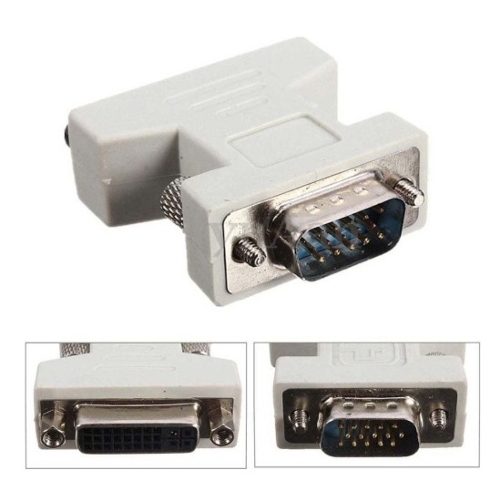 Powertech Adapter VGA 15pIn male σε DVI-I 24+5 F, συμβατό και με 24+1