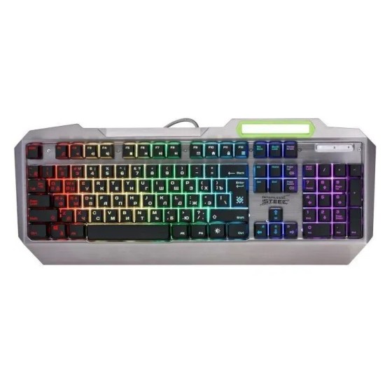 Πληκτρολόγιο Defender GK-150DL Stainless Steel Wired Stalker Mechanical Gaming Keyboard Ασημί