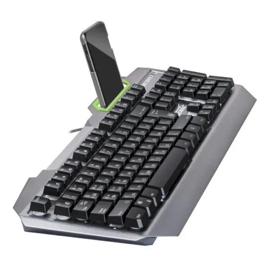 Πληκτρολόγιο Defender GK-150DL Stainless Steel Wired Stalker Mechanical Gaming Keyboard Ασημί