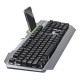 Πληκτρολόγιο Defender GK-150DL Stainless Steel Wired Stalker Mechanical Gaming Keyboard Ασημί