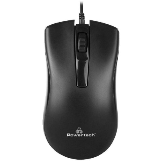 Powertech ενσύρματο ποντίκι PT-808, 1000DPI, USB, Μαύρο