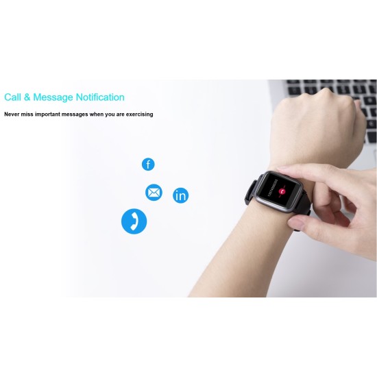 Cubot Smartwatch 5ATM Αδιάβροχο Μαύρο