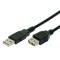 Powertech Καλώδιο USB 2.0 ΣΕ USB (F) Copper 5M Μαύρο