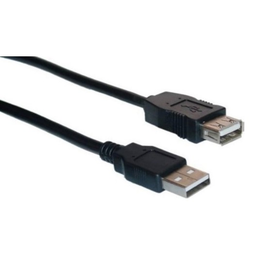 Powertech Καλώδιο USB 2.0 ΣΕ USB (F) Copper 3M Μαύρο