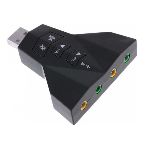 Powertech USB κάρτα ήχου 7.1CH , με έξοδο μικρόφωνου και ακουστικού