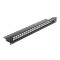 Delock Keystone Patch Panel, για 19" rack, 24 ports, Μαύρο