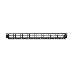 Delock Keystone Patch Panel, για 19" rack, 24 ports, Μαύρο