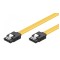 Powertech Καλώδιο Sata σε Sata 7-Pin CAB-W024, με Μεταλλική Ασφάλεια 0.5M Κίτρινο