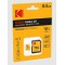 Memory Card MicroSD Kodak UHS-I U1 Premium Performance 64GB Class 10 with Adapter