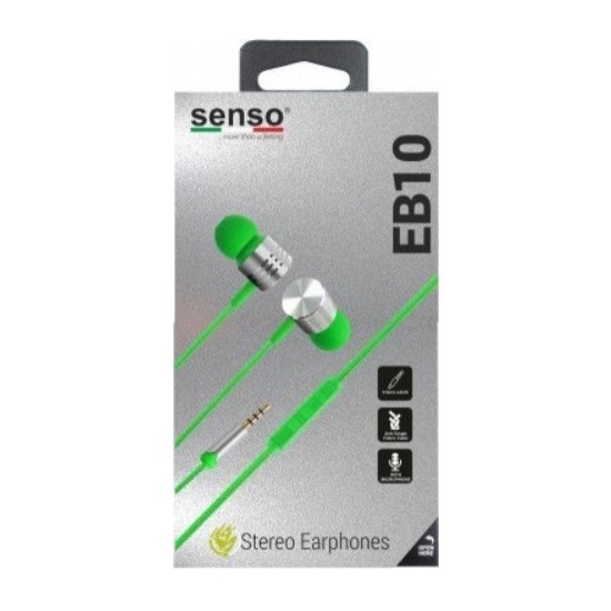 Senso Ακουστικά EB10 Stereo Earphones Πράσινο