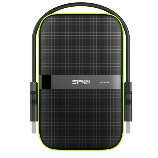 Silicon Power εξωτερικός HDD Armor A60 1TB, USB 3.1, Μαύρο