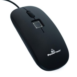 Powertech ενσύρματο ποντίκι PT-735, με fIngerprInt, 1000DPI, Μαύρο