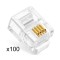 Powertech Plug Γραμμής Τηλεφώνου RJ11 6p4c, 100τεμ