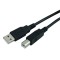 Powertech Καλώδιο USB 2.0 σε USB Type Β, copper, 5m, Μαύρο