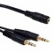 Powertech Καλώδιο 3.5mm Female σε 2x 3.5mm male, 0.20m
