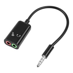 Powertech Καλώδιο 3.5mm male σε 2x 3.5mm Female, 0.20m, Μαύρο Powertech Καλώδιο 3.5mm male σε 2x 3.5mm Female, 0.20m, Μαύρο