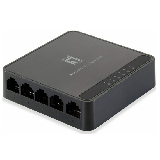 Levelone GbE Switch GEU-0522, 5-port 10 / 100 / 1000Mbps, MAC 4K, Ver. 1.0 Levelone GbE Switch GEU-0522, 5-port 10 / 100 / 1000Mbps, MAC 4K, Ver. 1.0
