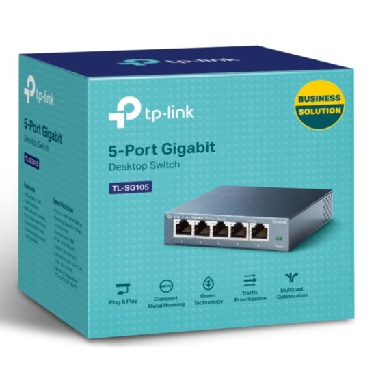 TP-Link Gigabit Switch TL-SG105, 5 θύρες, Ver. 4.0