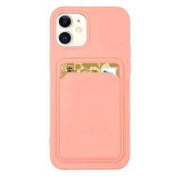 Card Case silicone wallet case with card holder documents for iPhone 13 Pro Max ροζ Card Case silicone wallet case with card holder documents for iPhone 13 Pro Max ροζ
