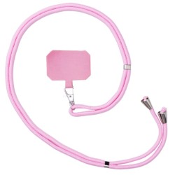 Hurtel Stylish Cord Λουράκι Λαιμού για Κινητά Ροζ