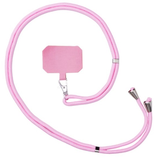 Hurtel Stylish Cord Λουράκι Λαιμού για Κινητά Ροζ