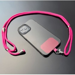 Hurtel Stylish Cord Λουράκι Λαιμού για Κινητά Ροζ