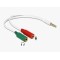 Delock Αντάπτορας από 2x 3.5mm 3-pIn (F) σε 3.5mm 4-pIn (M), λευκός