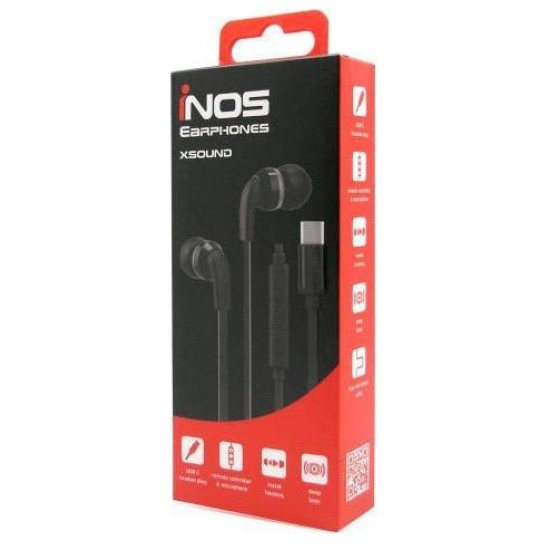 H/F Stereo Inos USB C Χsound με Μικρά Ακουστικά Μαύρα