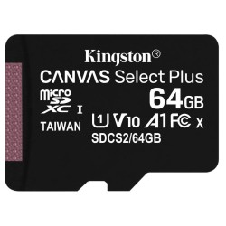 Κάρτα Μνήμης Kingston MicroSD Canvas Select Plus microSDXC 64GB U1 V10 A1 no SD Adapter (SDCS2/64GB