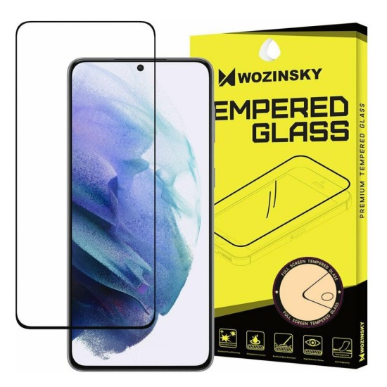 Wozinsky Tempered Glass Full Glue Super Tough Screen Protector Full Coveraged with Frame Case Frien